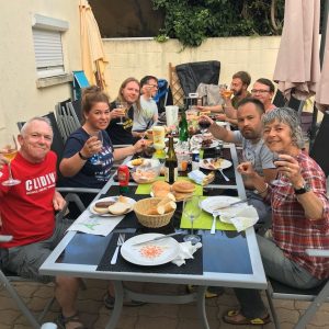 Clidivers enjoying a barbecue title=