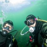 Two divers on a weekend in the Farnes