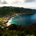 Bay with cliffs in Santa Maria, Azores