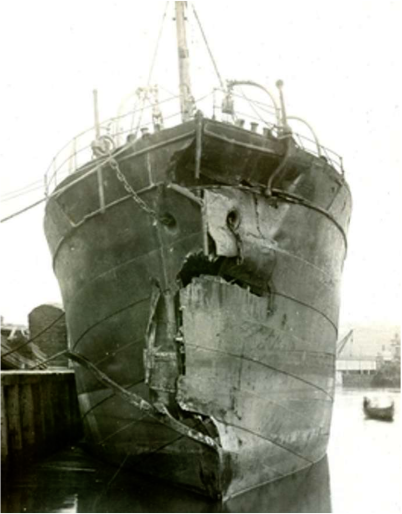 SS Dovre Damage